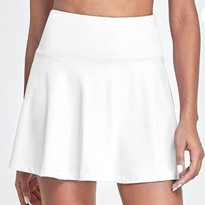 white tennis skirt
